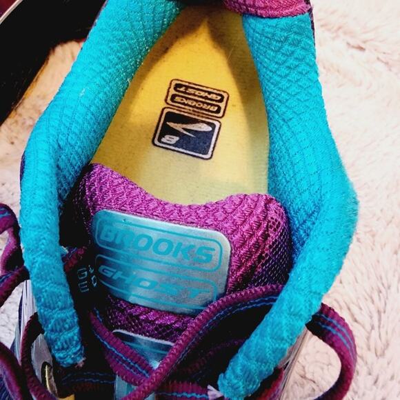 BROOKS GHOST TEAL/PURPLE ATHLETIC SHOES SIZE 8.5 - Picture 11 of 12